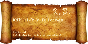 Káplár Dulcinea névjegykártya